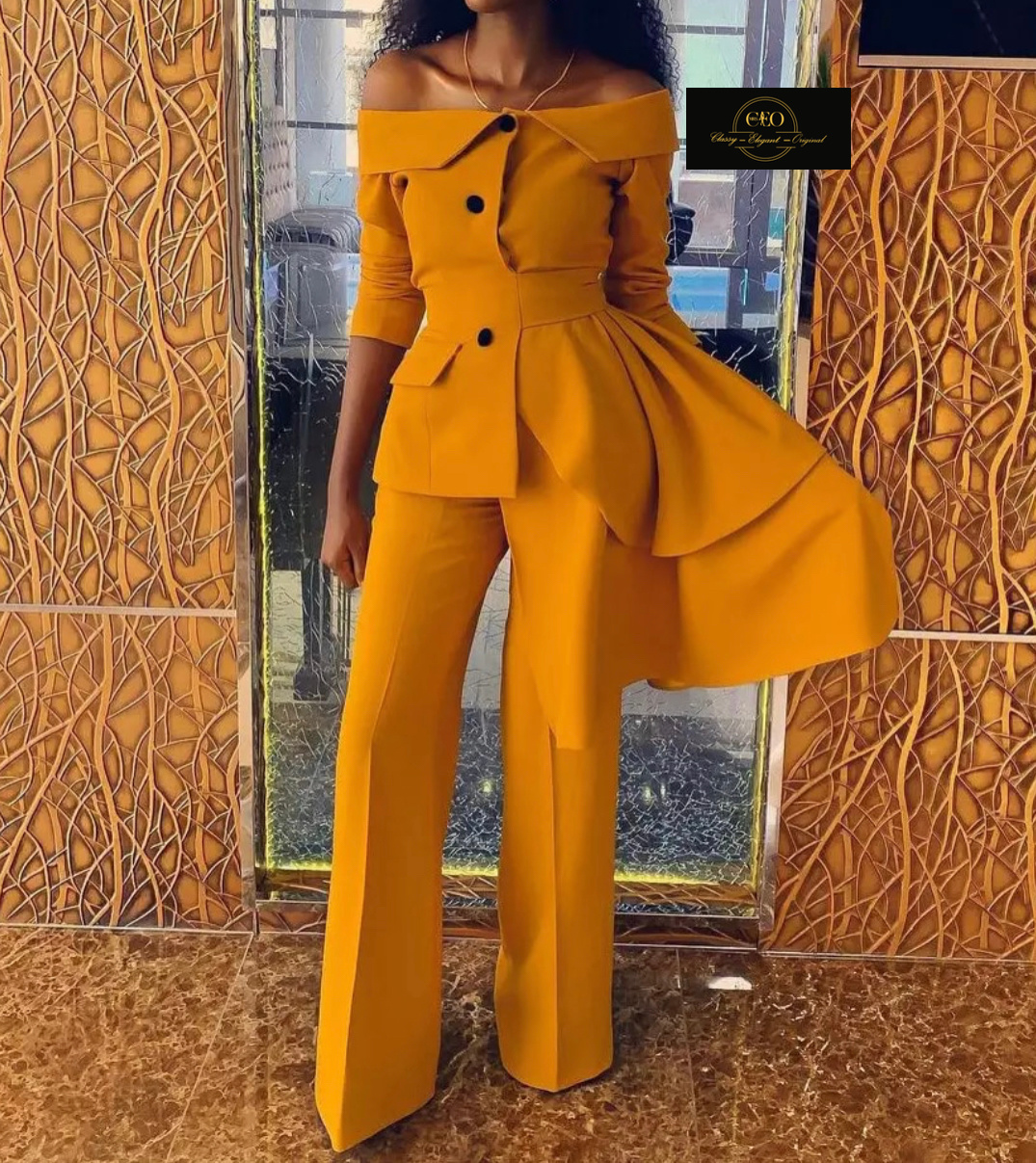 2 Piece Orange Africa Classy Mrs. CEO Suit – Mr CEO Collections